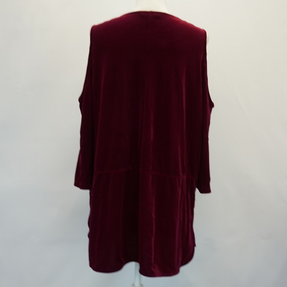 Lauren Ralph Lauren Cold Shoulder Velvet Top - Picture 4 of 7